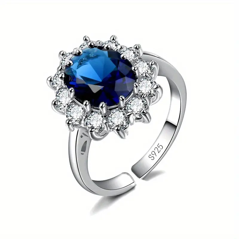 Large Zircon Sunflower Edge ring