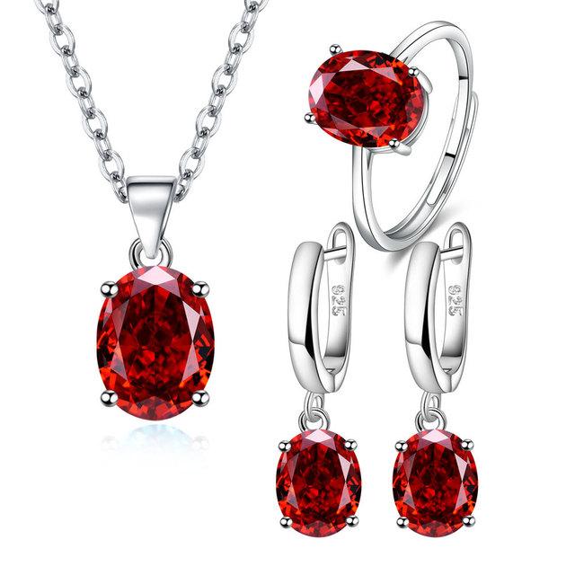 Oval zircon Jewellery Sets