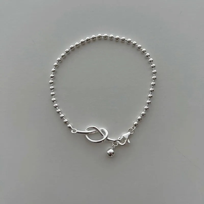 Noted silver bracelet