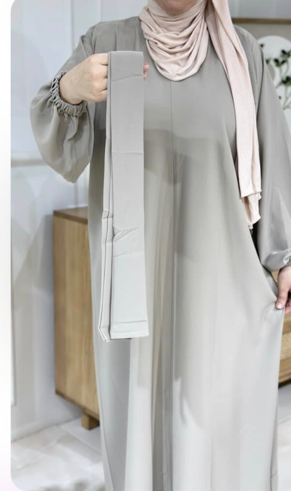 Grey abaya