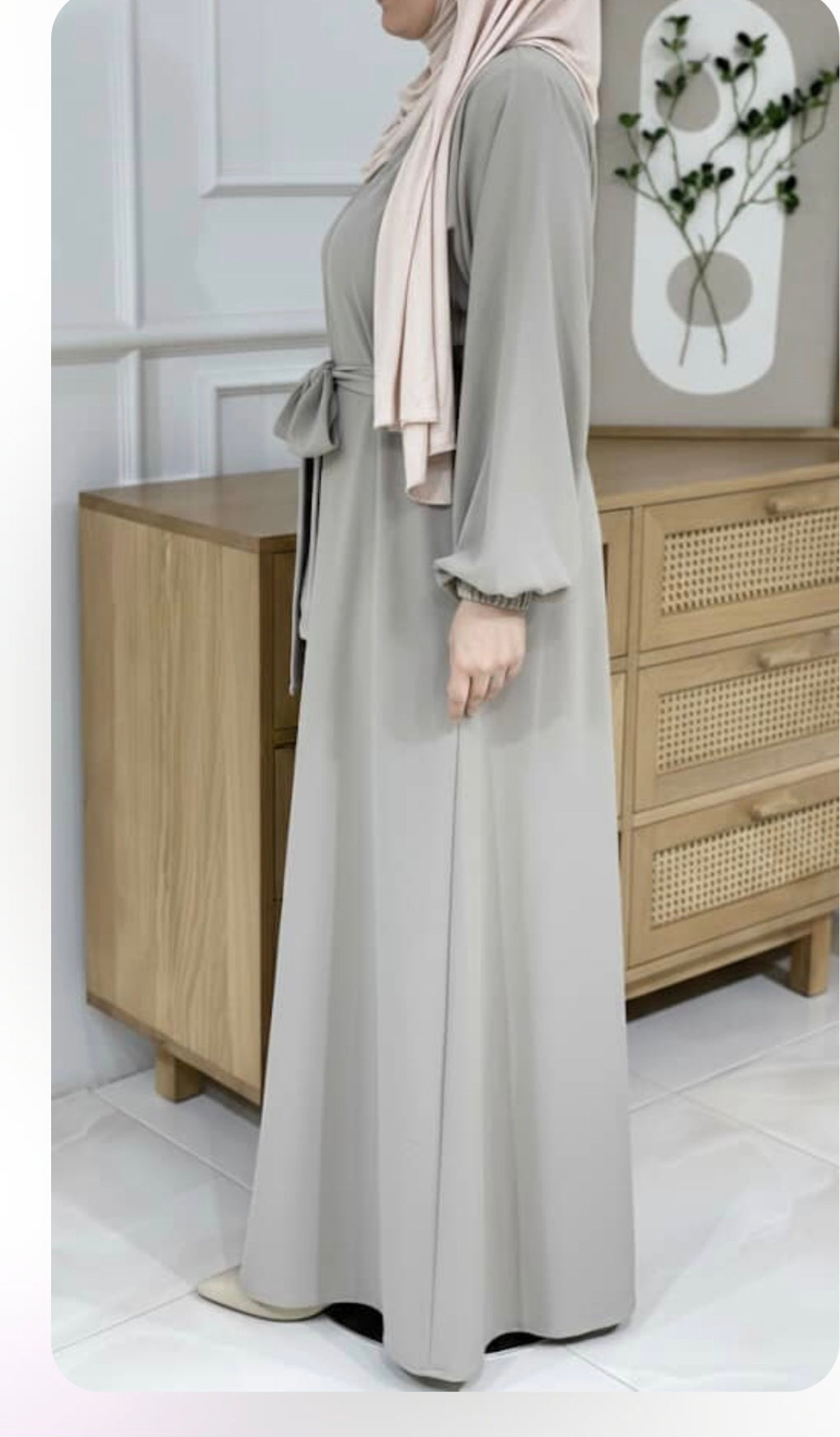 Grey abaya