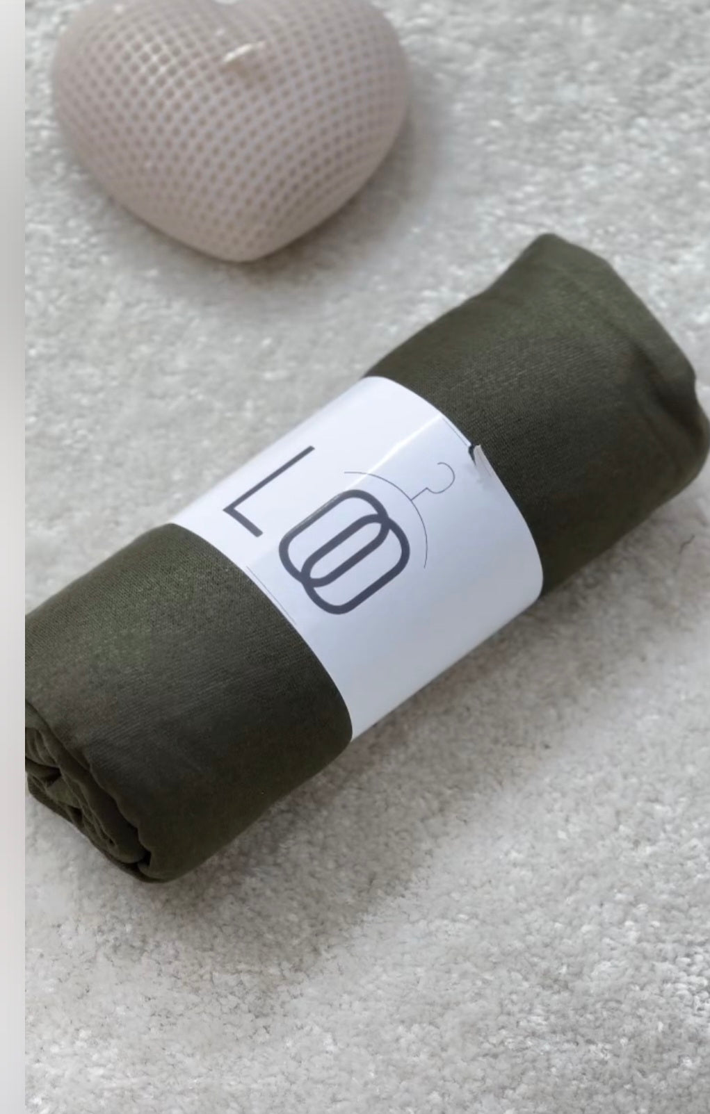 Army green jersey scarf