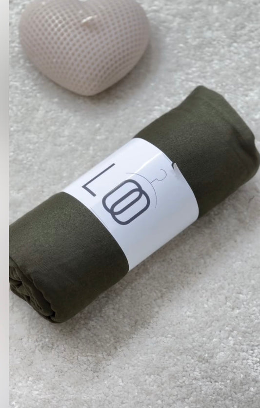 Army green jersey scarf