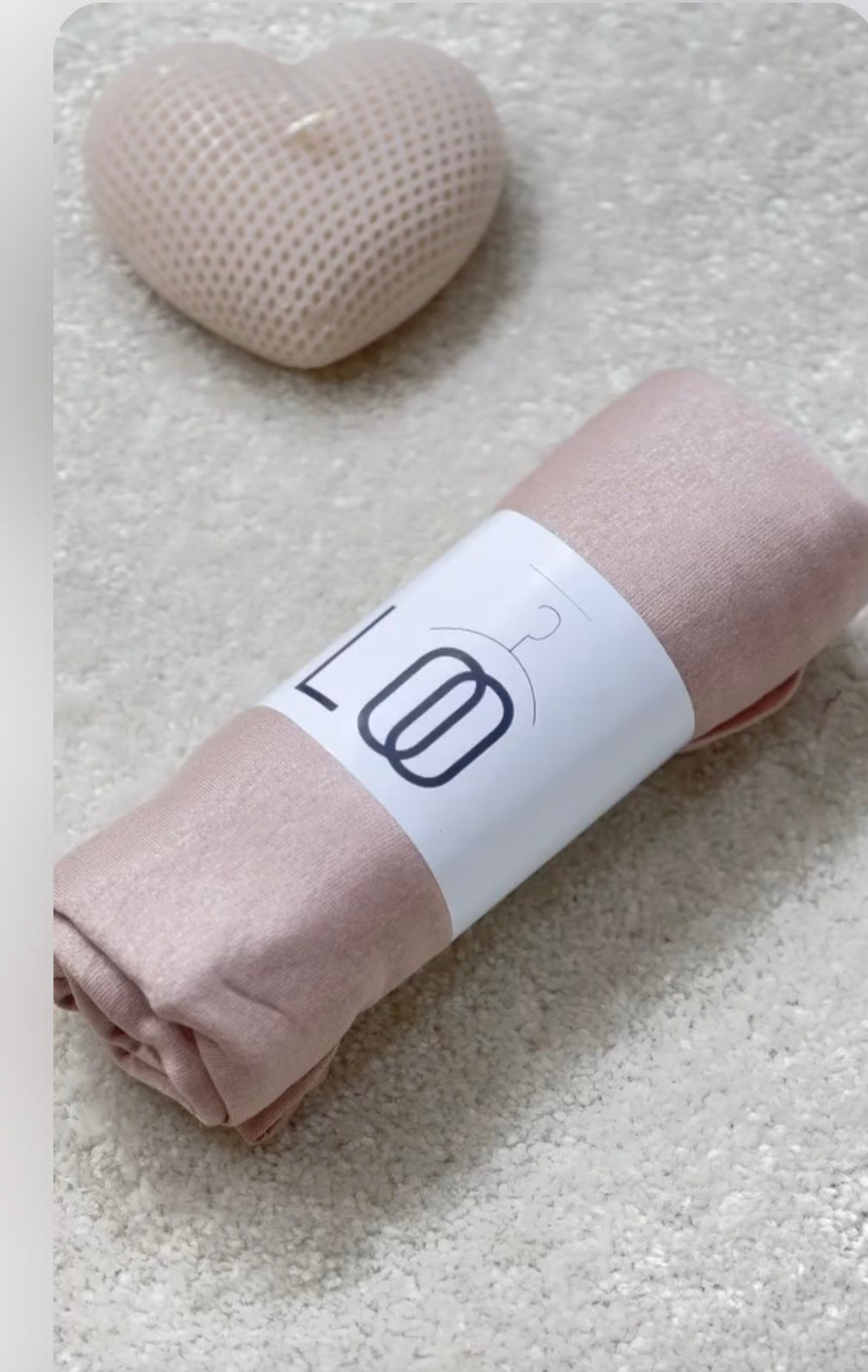 Beige jersey scarf