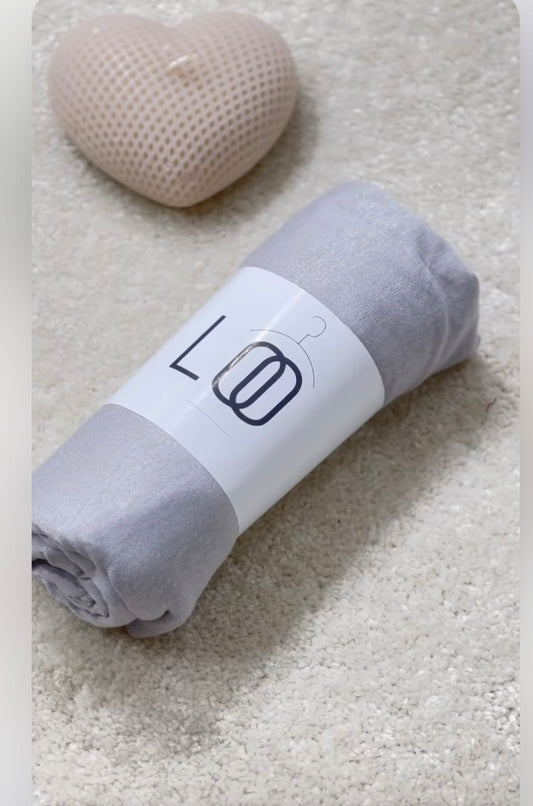 Ice grey jersey scarf