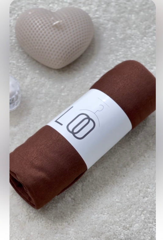 Brown jersey scarf