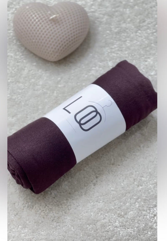Chocolate brown jersey scarf