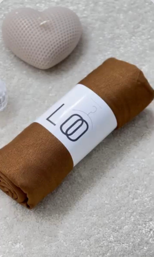 Camel jersey scarf