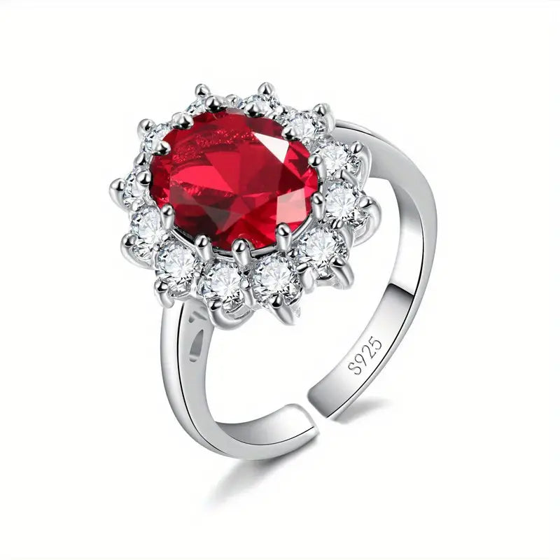 Large Zircon Sunflower Edge ring