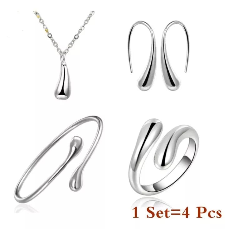 Water Drop Four-piece Jewellery Set